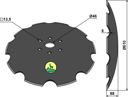 BL31-0746 Gezahnte Scheibe Ø610x6mm