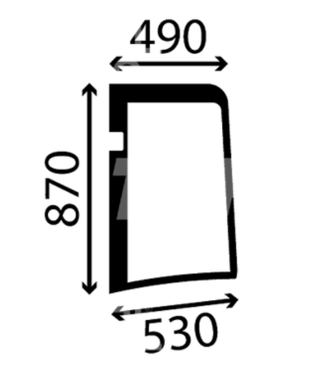 Rear left side window - suitable for Volvo ECR28, ECR38