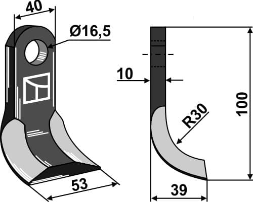 BL3958 Y-Messer - passend zu Pegoraro 009116