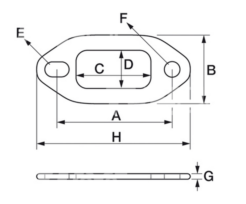 Abgaskrümmerdichtung 49,3x35.9mm