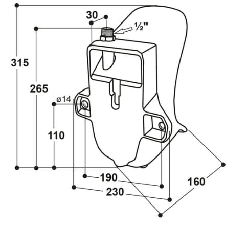 Suevia pig drinking trough model 95S-VA