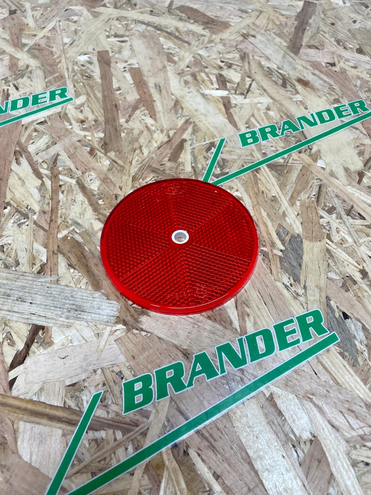 Rückstrahler rund 85mm rot - geschraubt