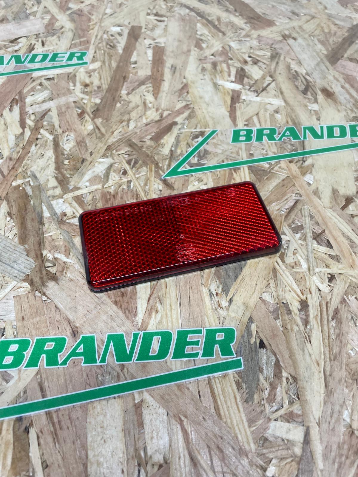 Rückstrahler rechteckig 96mm rot - selbstklebend
