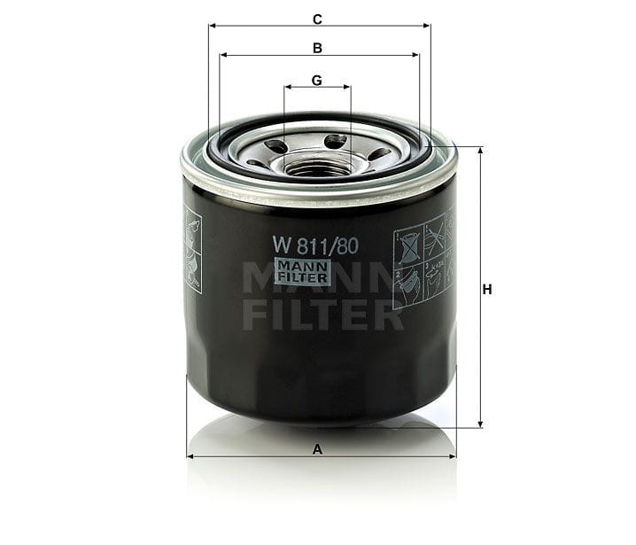 BLW81180 Mann Filter W811/80 Ölfilter SpinOn