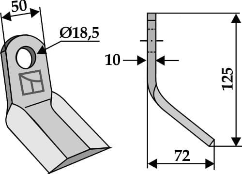 BL3860 Y- Messer 125mm - passend zu M.E.A.A.T. 1844