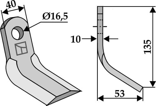63-AED-08 Y-Messer 135mm - passend zu Aedes / Pircher