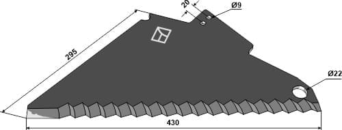 BL29888 Ladewagenmesser 5mm - passend zu Strautmann 488.17.500