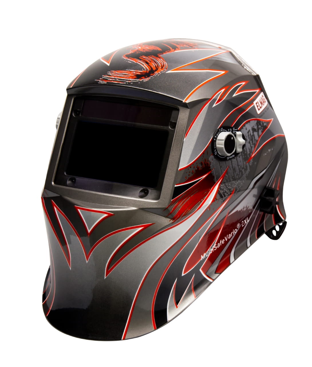 Elmag Automatic Welding Helmet FLAME - Green Color