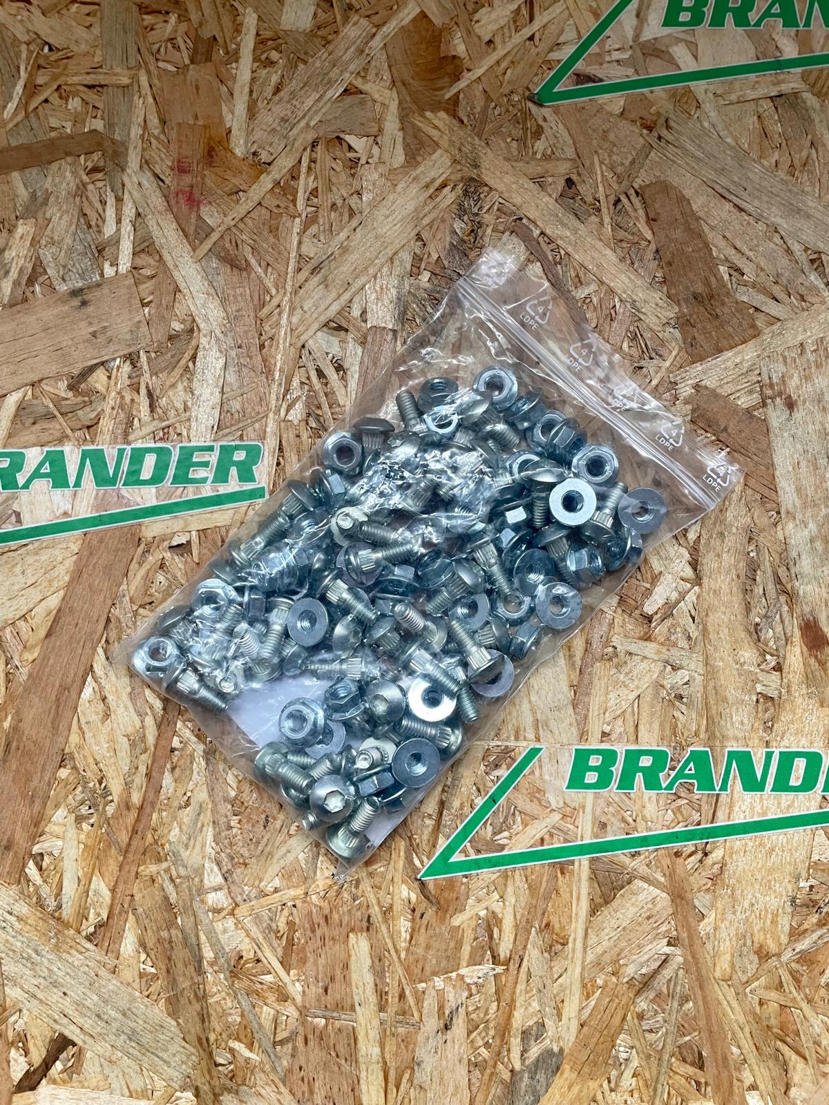 Radura / Rasspe Schraubenset VPE 50 - Torxschraube M6 x 16 + Flanschmutter M6