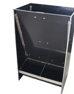 Dry automatic feeder for fattening pigs, two positions