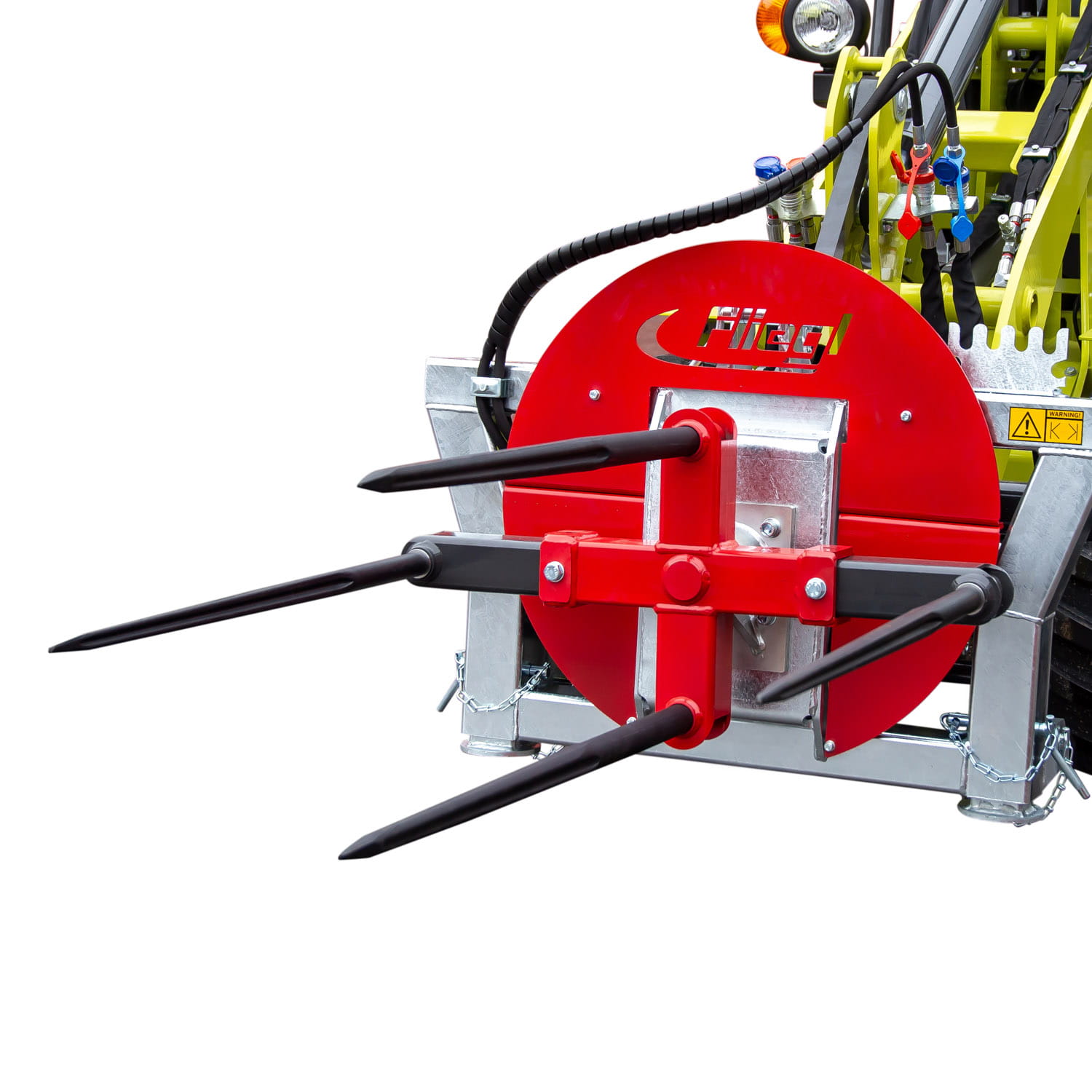 Fliegl Rundballenabwickler & Transportgerät 4.0 – 4 Zinken mit Euro- & Dreipunktaufnahme