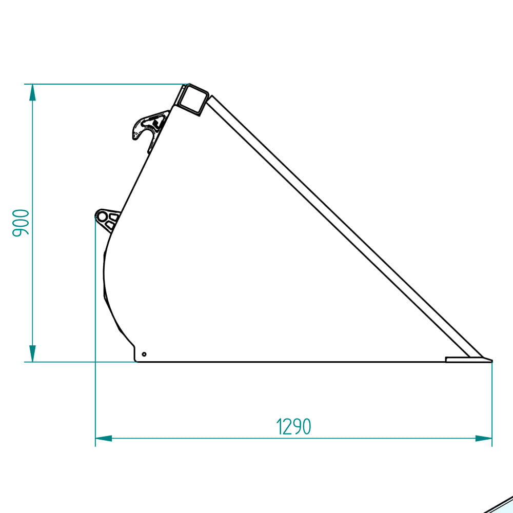Fliegl Sieb- und Kaminholzschaufel 2000 mm | Euronormaufnahme | Verzinkt & robust