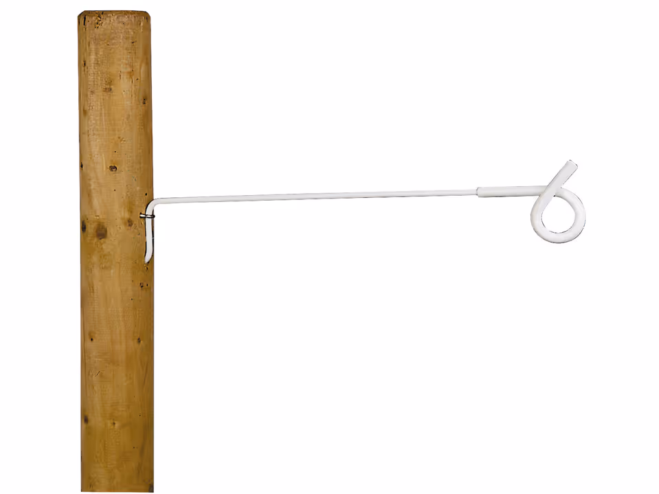 Vorbau-Ösenisolator weiß 40cm Stütze