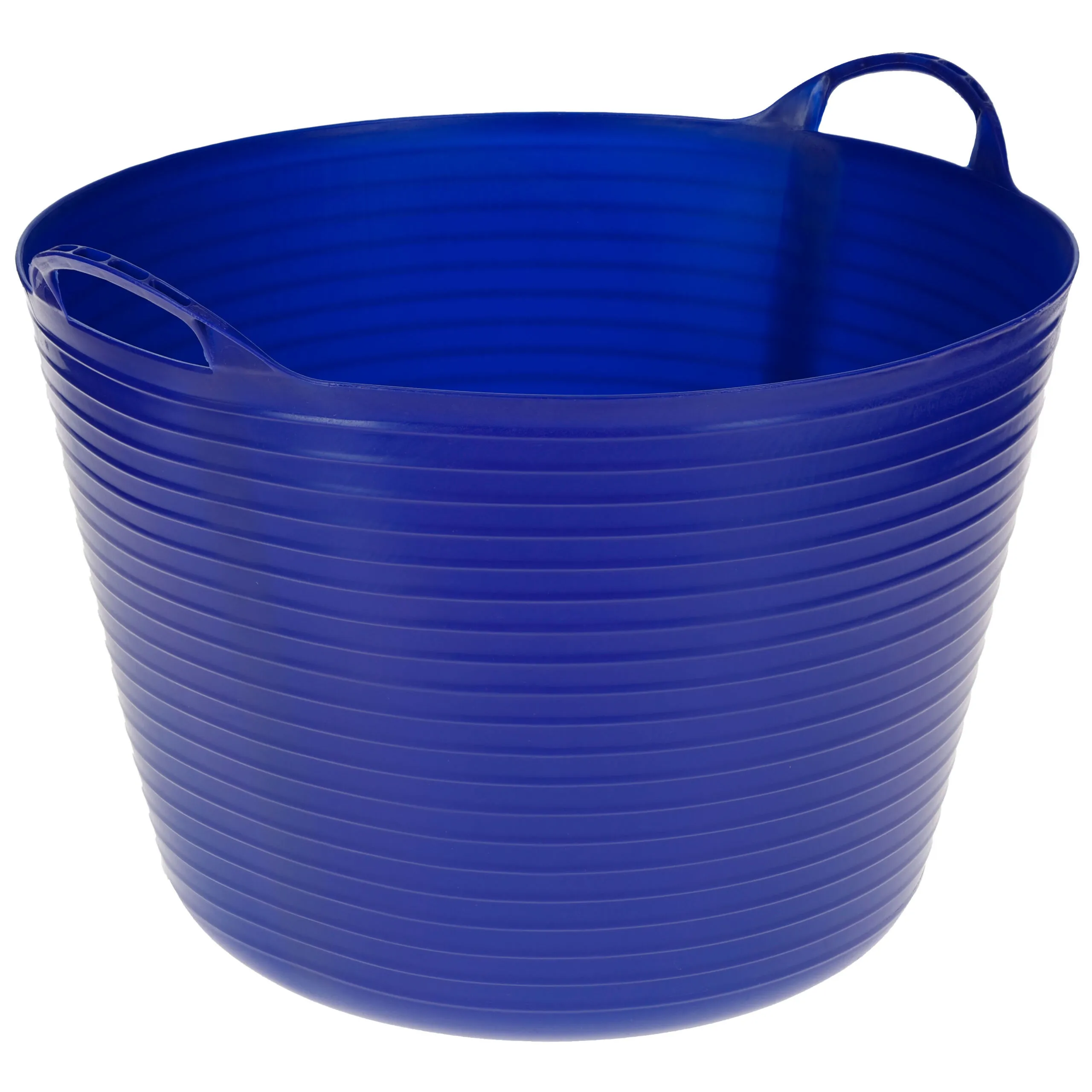Flexibler Trog FlexBag 42L – Extra großer Kunststoffkorb mit Griffen für Stall, Garten & Transport | Farbe: blau