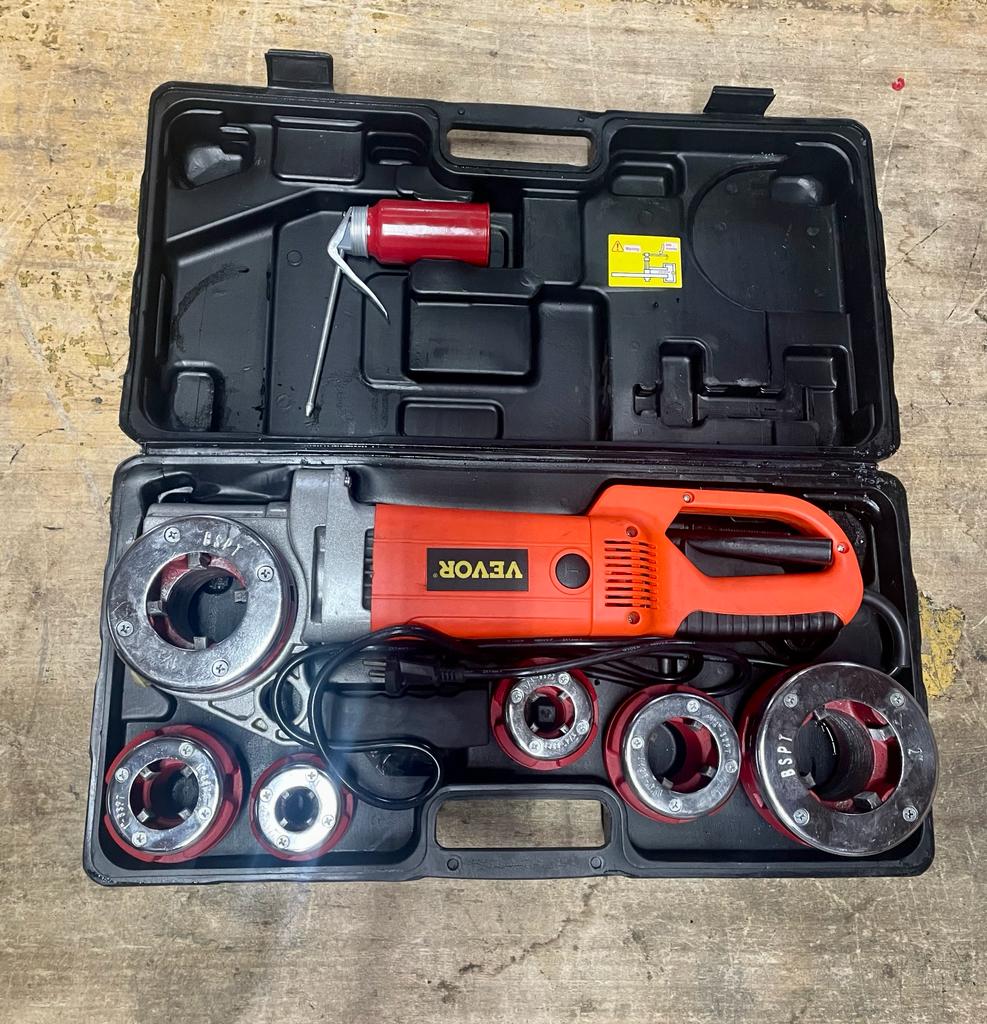 Portable threading machine, electric pipe threader with carrying case ...