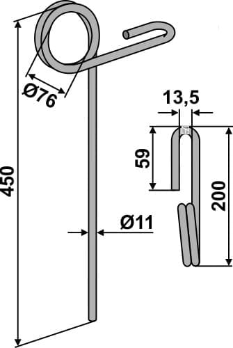 BL29160 Striegelzinken - passend zu Massey Ferguson HAR141