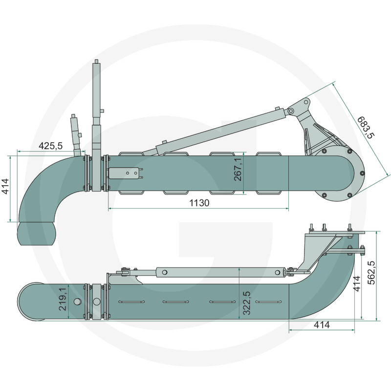 Andockvorrichtung hydraulisch, 8" - Vakuumfässer mit Turbobefüller