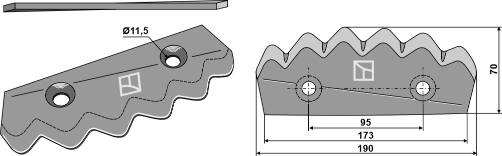 BL29690 Futtermischwagenmesser L - passend zu BvL 78364