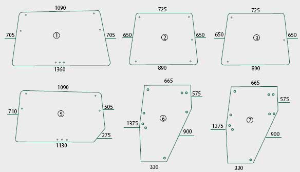 BL16382 Türscheibe rechts
