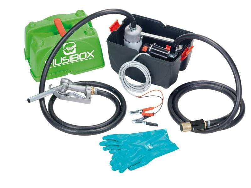 Zuwa Dieseltankbox 24V / 45 l/min - mit Dieselpumpe, Zapfpistole und Schlauch