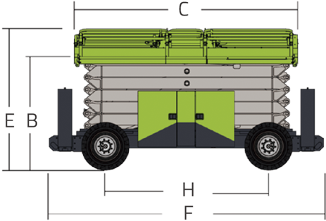 Zoomlion Elektro-Geländescherenbühne 13,8m, 350kg