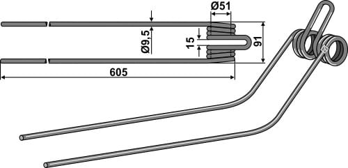 ET34492 Schwaderzinken - passend zu Kuhn 57562500 / K8013670