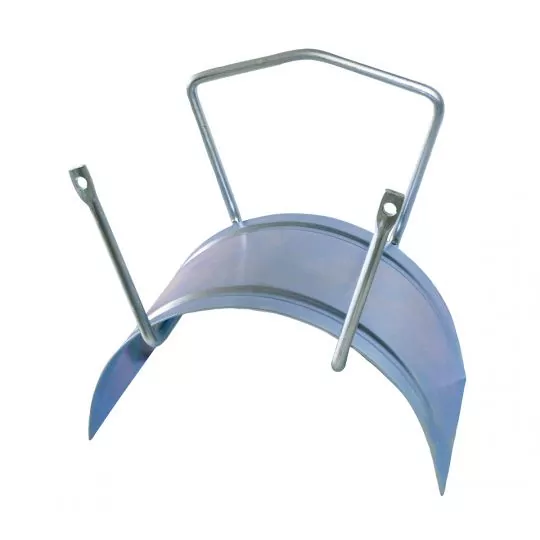 Wandhalterung für Gartenschlauch aus Metall – Schlauchhalter für bis zu 25 m Gartenschlauch, silber