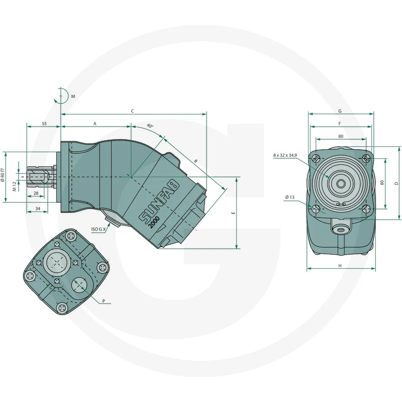 SUNFAB Kolbenpumpe Einkreis - 25,4cm³/U
