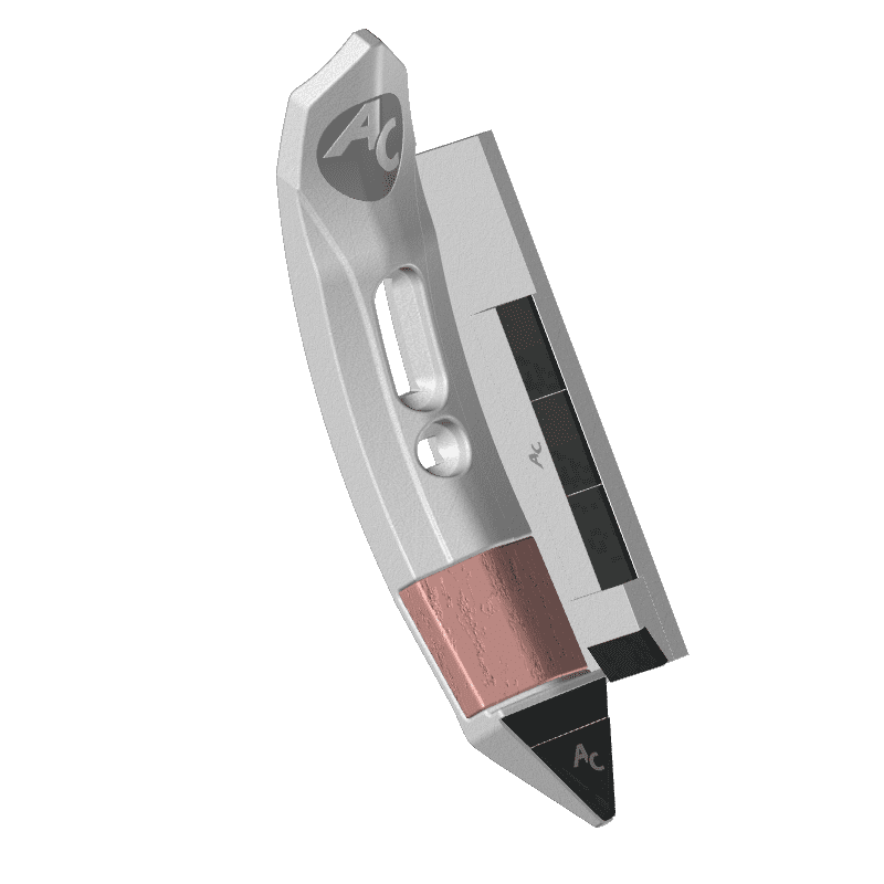 BL41469 GRUBBERSPITZE  CATALANA 375*68*25 - L.A. 35 bis 75 mm R mit Seitenmesser