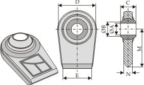 BL15882 Kugelgelenk Unterlenker Typ 1