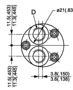 Danfoss / White hydraulic orbit motor OML 8cm3 / Ø16mm