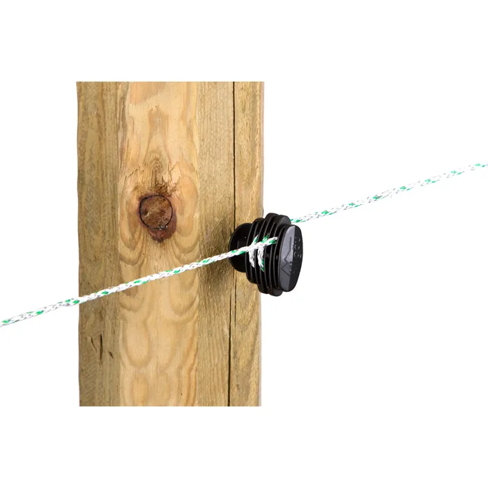 25x AKO Wickel-Isolator ALLGÄU – Isolator zum Spannen durch Umwickeln, verzinkte 6-mm-Stütze für Litze & Draht