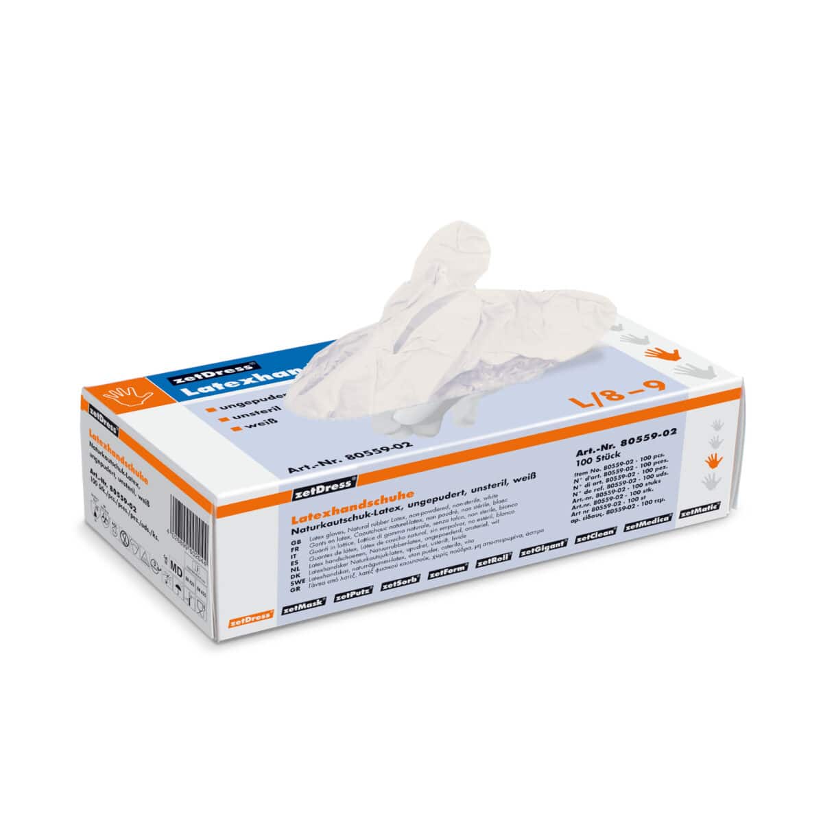 ZetDress® ZVG Latexhandschuhe, puderfrei