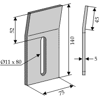 BL3089 Abstreiferblech für Packerwalzen - passend zu KUHN
