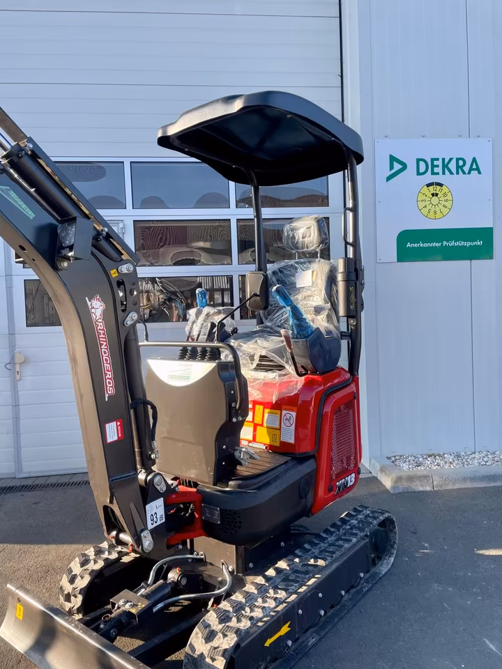 Rhinoceros XN13 Minibagger – Kubota Motor, Schnellwechsler & Baggerdaumen
