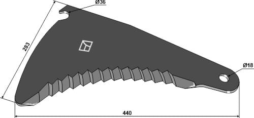 5mm loading wagon knife - compatible with Kemper 60810