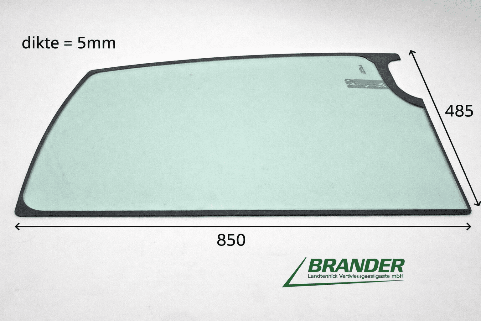 Türscheibe oben - passend zu Yanmar SV100, VIO75-A, VIO75-C