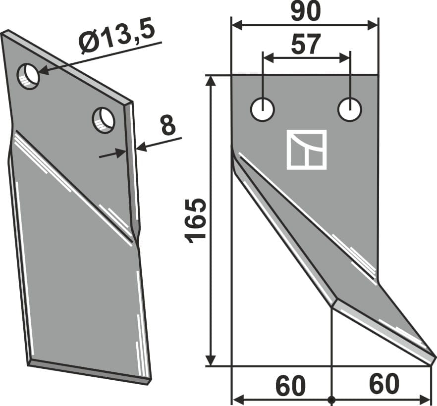BL27800 Rotorzinken, rechte Ausführung