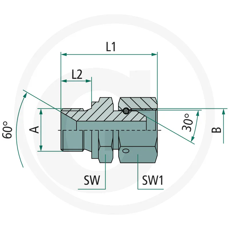 Gerader Adapter - AG BSP 1/2" / IG M14x1,5