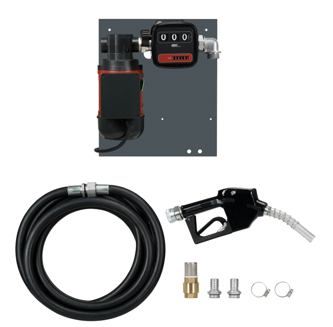 Pressol Industrie Flügelzellenpumpen Set FZP 65 l/min 230V mit Automatik-Zapfventil & 6m Schlauch