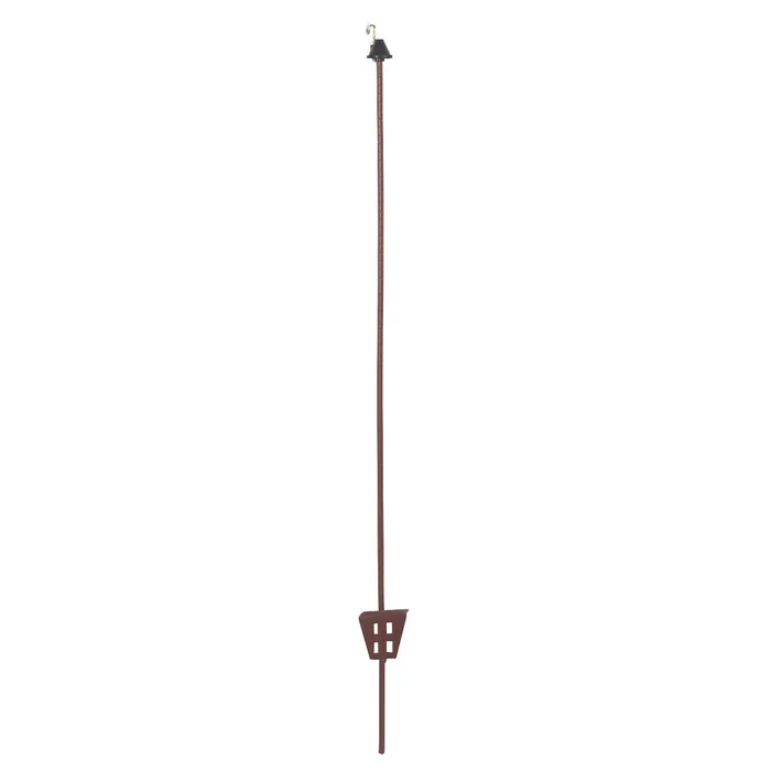 10x AKO Federstahlpfahl oval 106 cm, 11 x 5 mm mit Öse – Weidezaunpfahl aus Federstahl mit Trittblech für Rinderhaltung