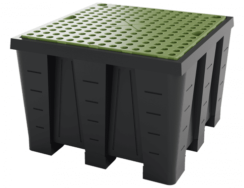 EMP Auffangwanne für 1 IBC – 1200 Liter – Carbon Light aus recyceltem PEHD