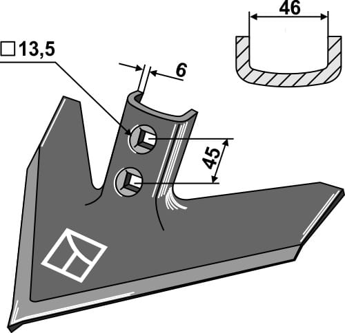BL2228 Gänsefußschar - passend zu John Deere N182041, N182041B
