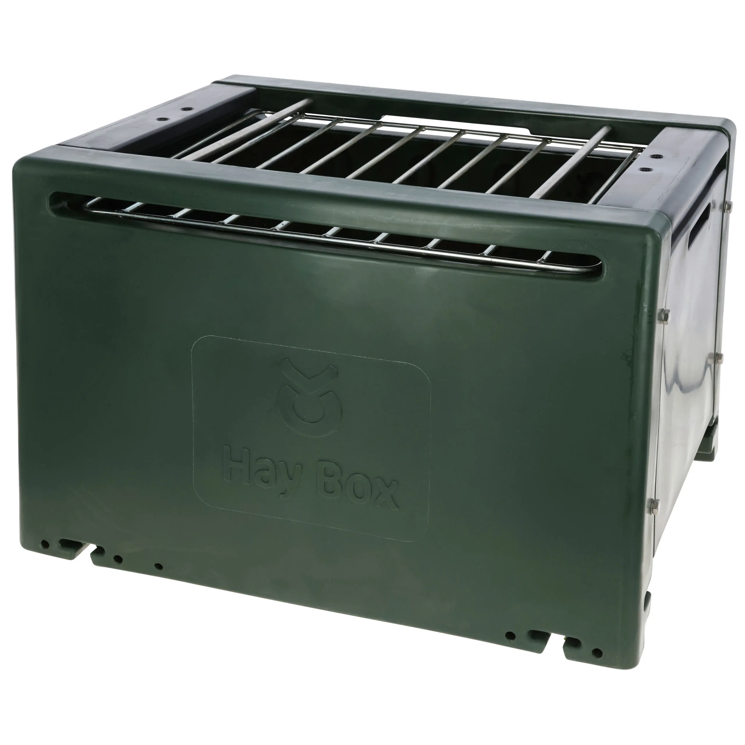 Futterraufe HayBox für Pferde – Futtersparraufe mit Gitter, staubarm & effizient
