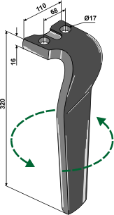 BL5964 Kreiseleggenzinken L - passend zu KUHN 525.395.00 - 525.605.00