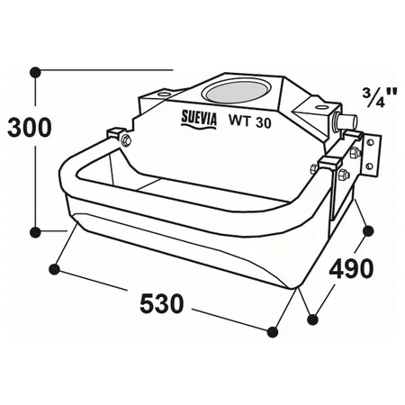 Patura Laufstall- und Weidetränke, 30 Liter, Modell WT30-N