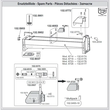 Patura Schnellablauf Trog - 2,85 m, 200 l