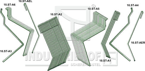 BL29109 Striegelzinken - Satz - Exaktstriegel II