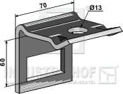 BL28606 Halter für Zinken 45 x 10