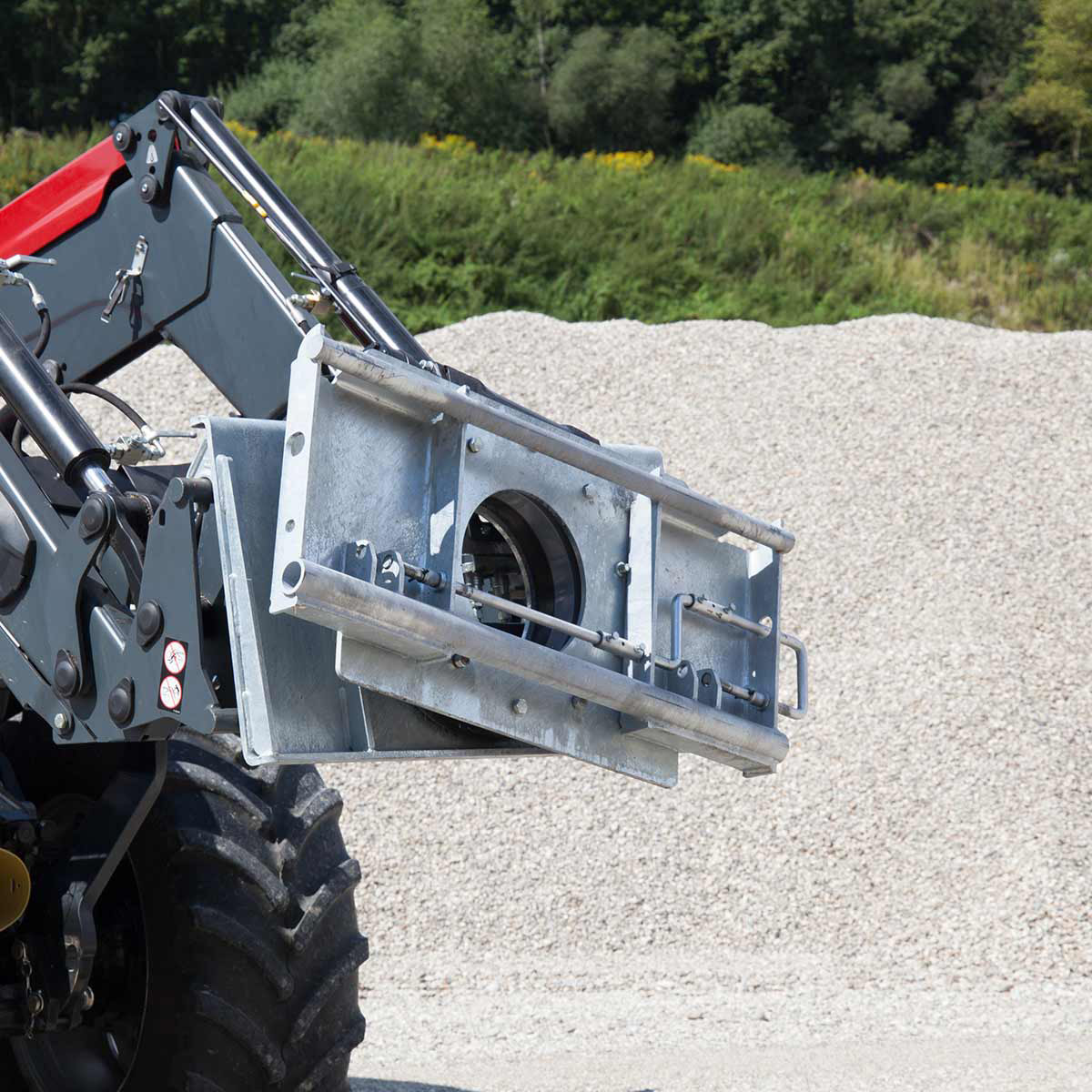 construction, Anbau, Lader, Metallrahmen, Reifen